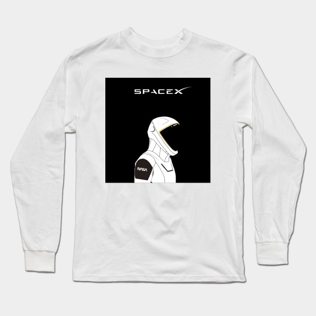 spaceX astronaut Long Sleeve T-Shirt by rsclvisual